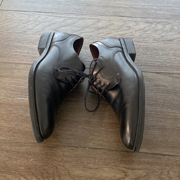 Johnston & Murphy Mens Meade Cap Toe Black Dress Shoe | 9 1/2 - Picture 5 of 12